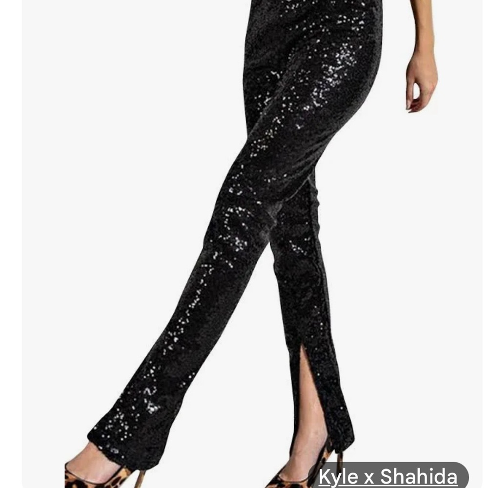 Black Sequin Pants